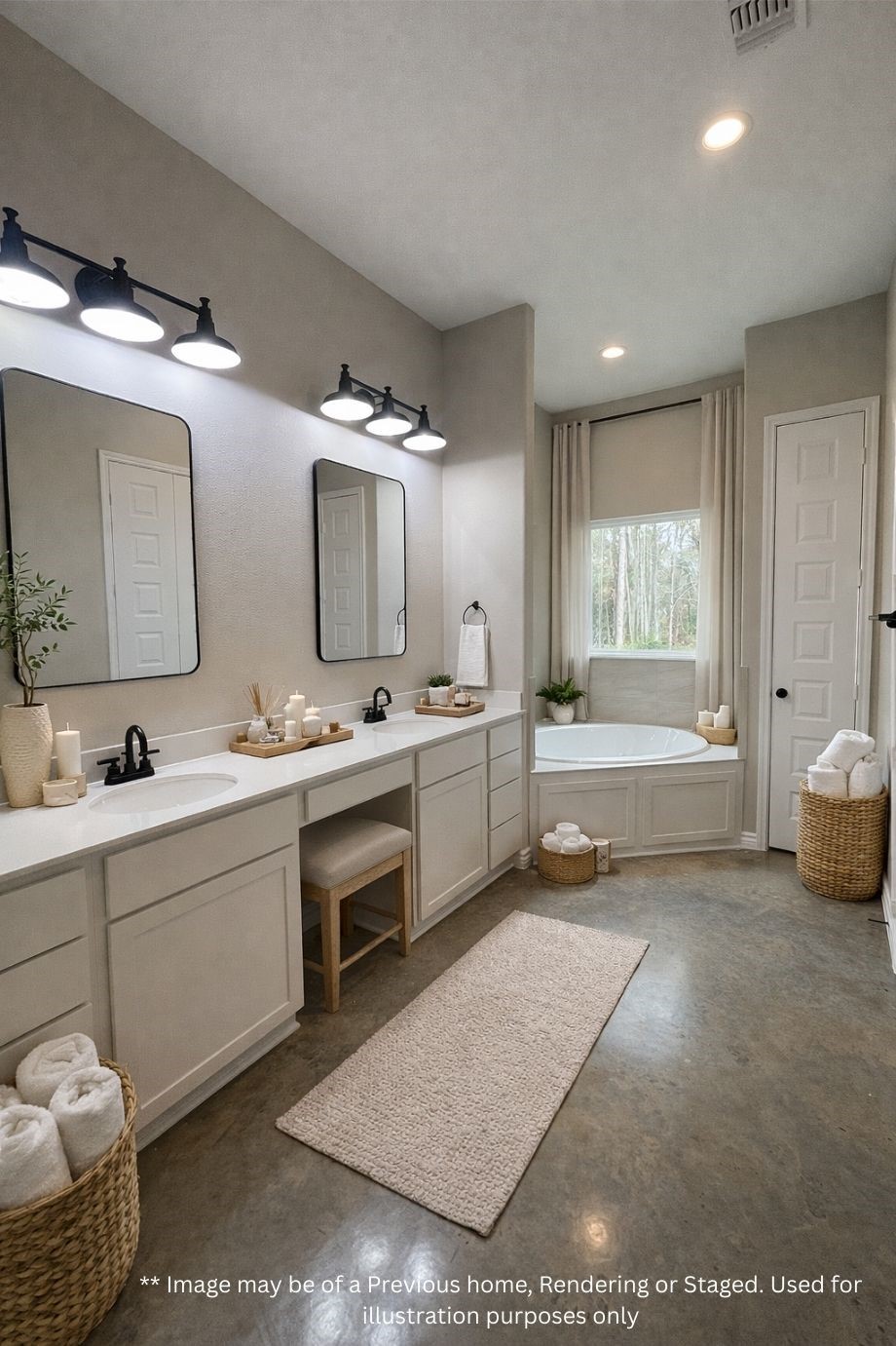 236 Dipping Vat Road Huntsville, TX 77340 - Photo 28 of 50 a spacious bathroom with a double vanity sink mirror and bathtub