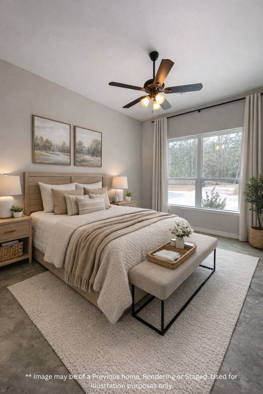 236 Dipping Vat Road Huntsville, TX 77340 - Photo 32 of 50 a bedroom with a bed and a large window