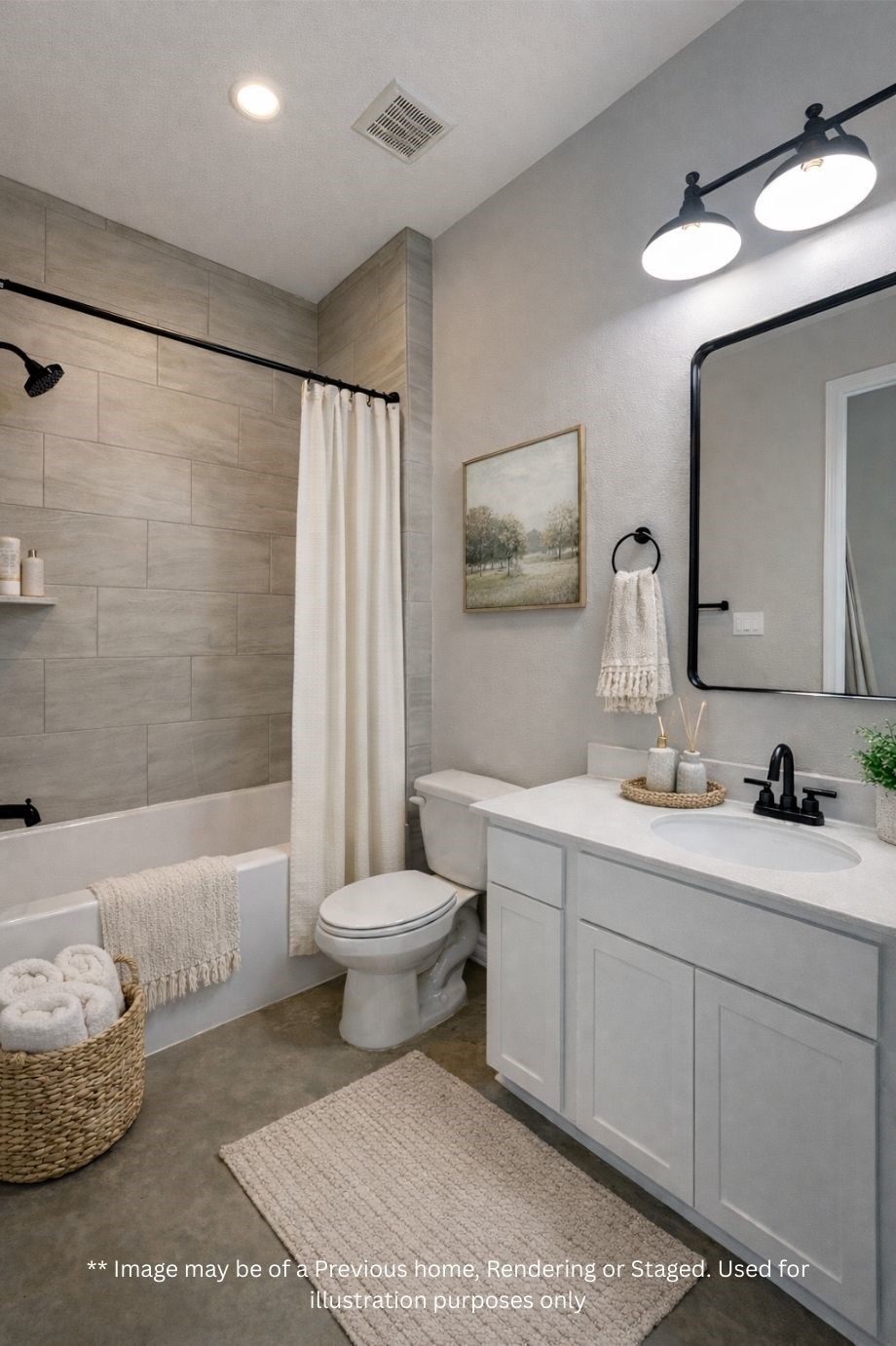 236 Dipping Vat Road Huntsville, TX 77340 - Photo 35 of 50 a bathroom with a bathtub shower sink vanity mirror and toilet