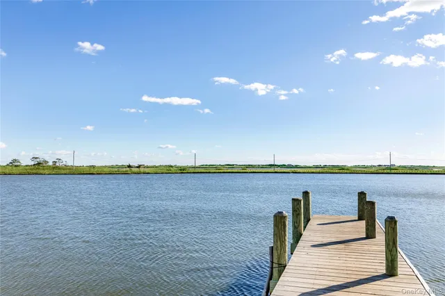 a view of outdoor space with a ocean view