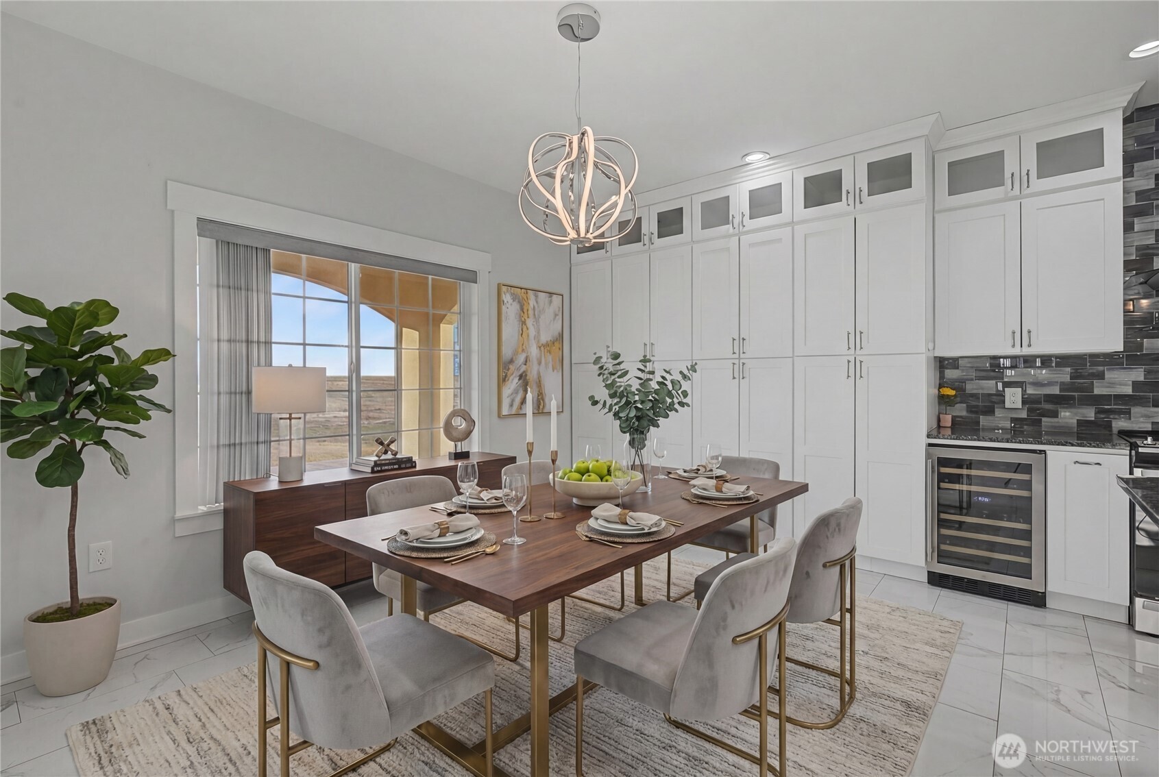 21347 Rd D.5 Soap Lake, WA 98851 - Photo 39 of 40 a view of a dining room with furniture window and outside view