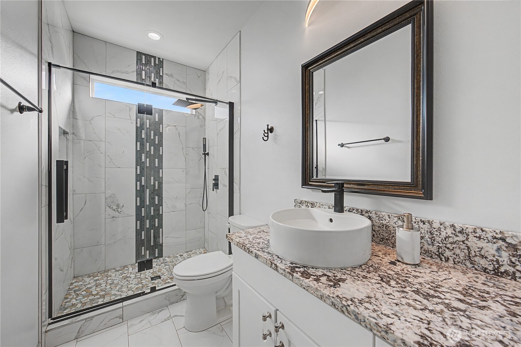 21347 Rd D.5 Soap Lake, WA 98851 - Photo 7 of 40 a bathroom with a sink toilet a mirror and shower
