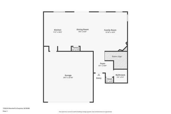 $2,000 | 17036 West Marshall Lane, Surprise, AZ 85388