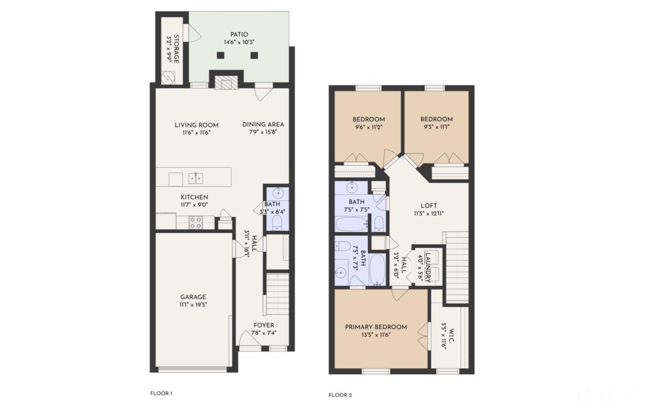 3045 Coxindale Drive Raleigh, NC 27615 - Photo 41 of 42 a picture of a floor plan