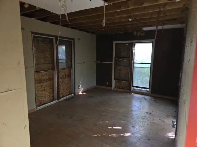 a view of empty room with an empty room