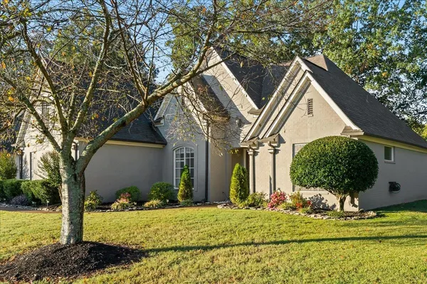 a view of house with yard