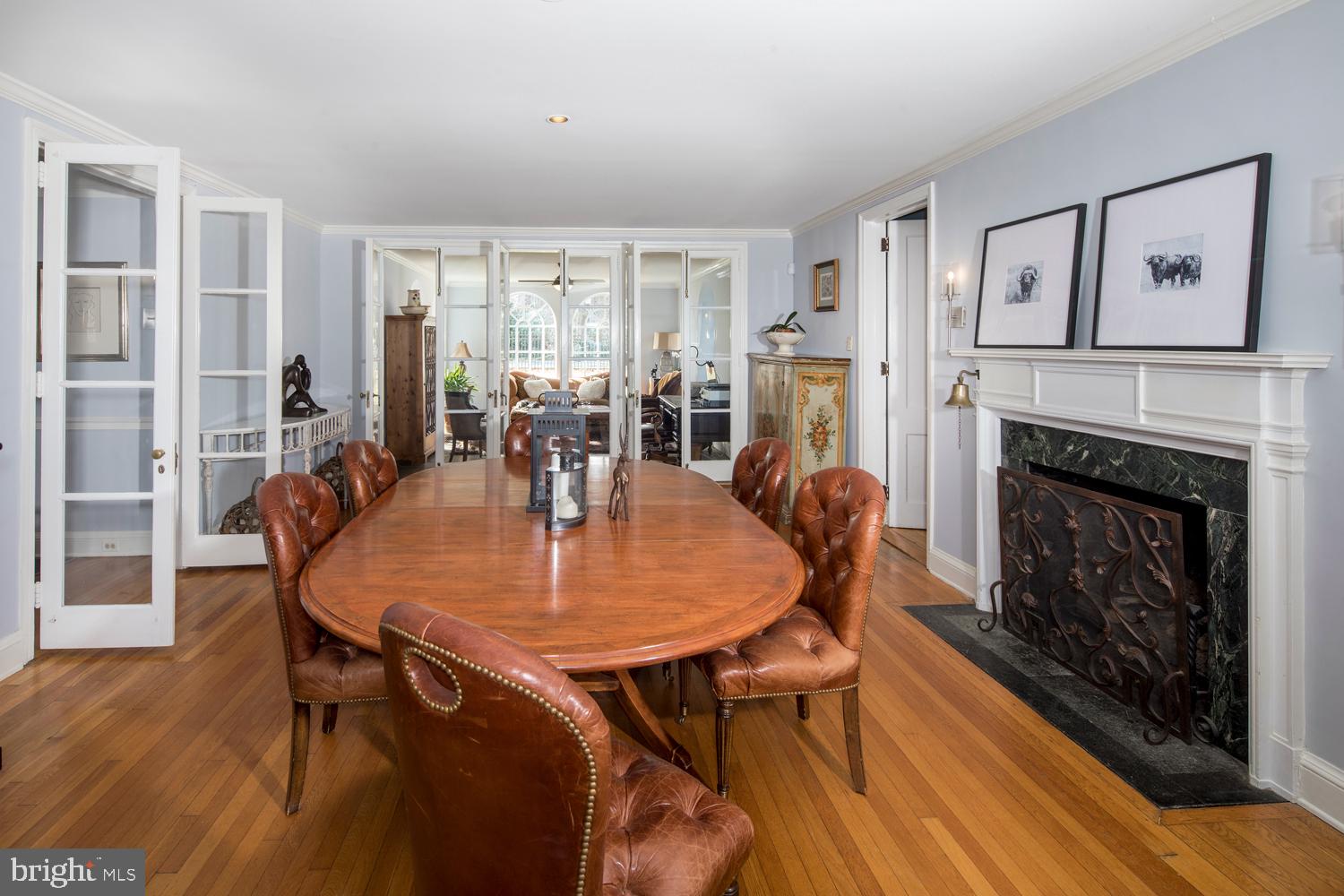 320 Fairhill Road Wynnewood, PA 19096 - Photo 7 of 26 Dining Room with Fireplace