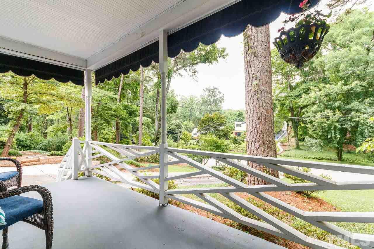 3018 Medlin Drive Raleigh, NC 27607 - Photo 4 of 30 The distance from the front porch to the street below offers a great deal of privacy