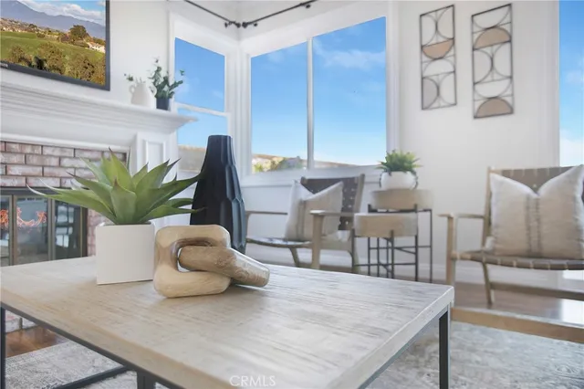 a spacious bedroom with a bed and a couch