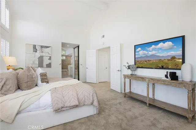 an aerial view of residential building with parking space