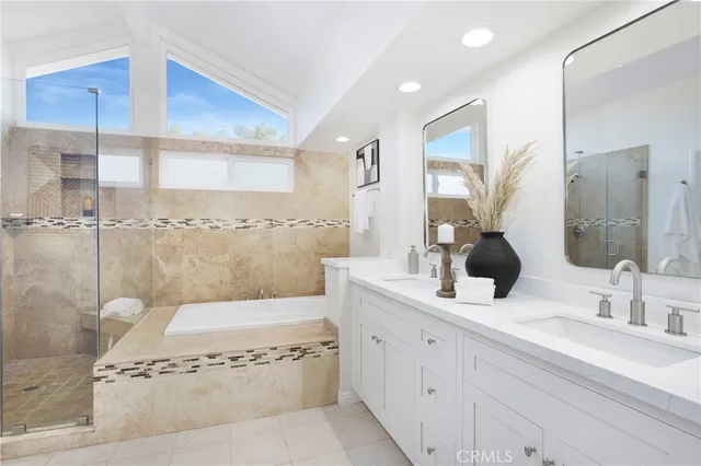 an aerial view of a house with a big yard