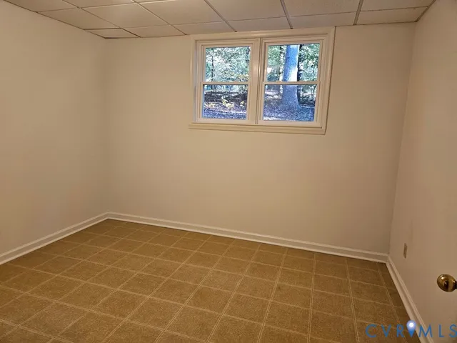an empty room with a window
