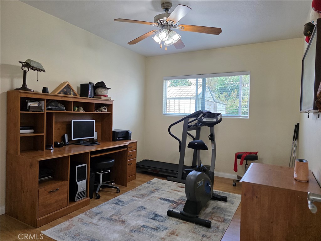 3333 West Keys Lane Anaheim, CA 92804 - Photo 21 of 31 a view of workspace with a window and gym equipment