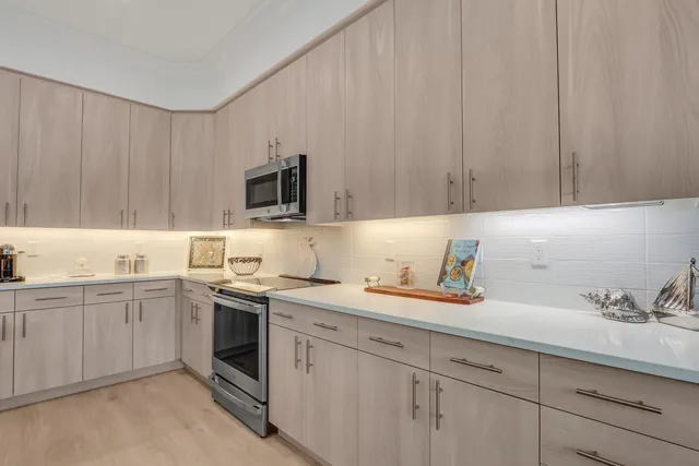 a view of a balcony with an outdoor space