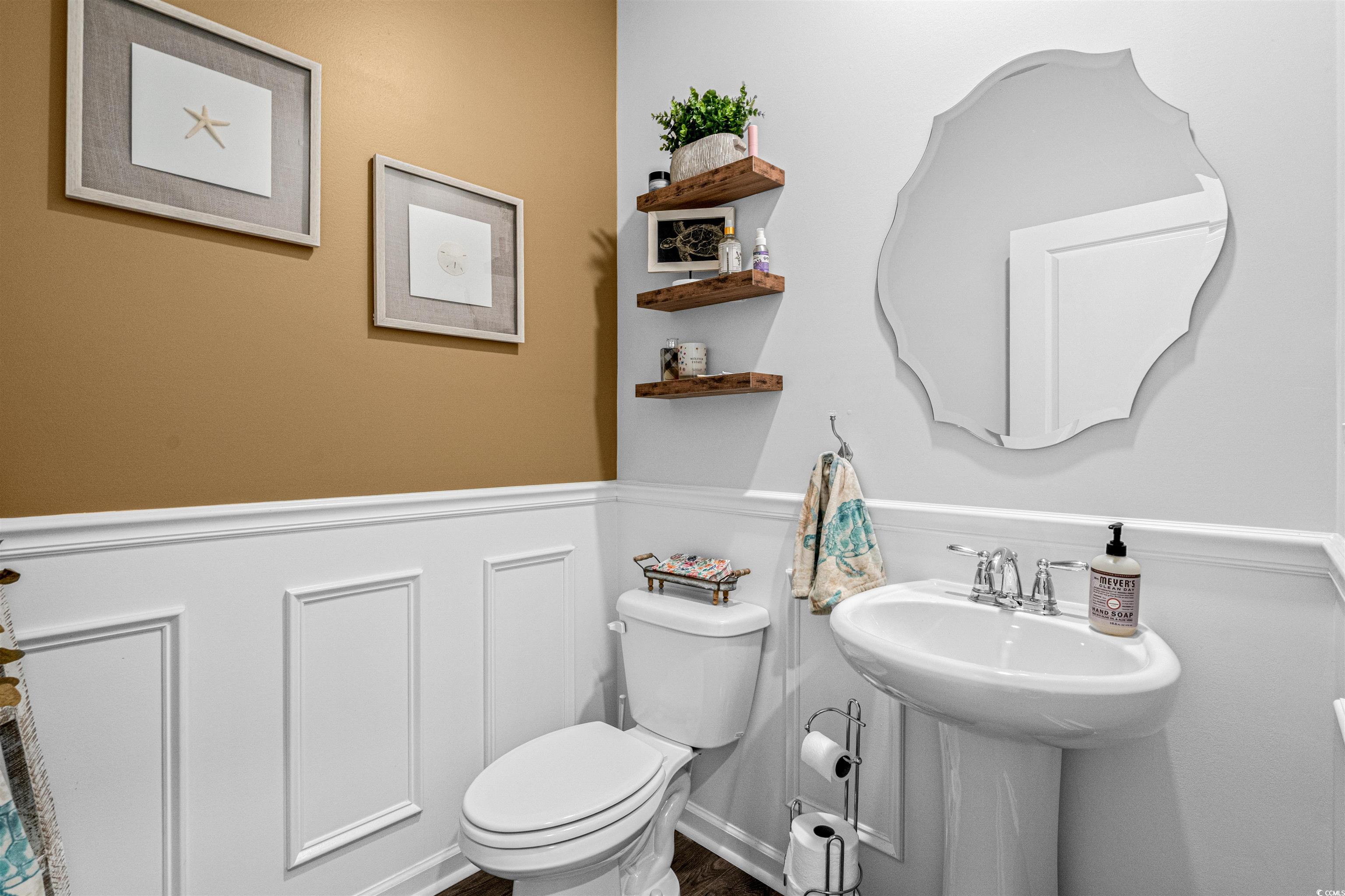 331 Emery Oak Drive Murrells Inlet, SC 29576 - Photo 17 of 32 Bathroom accented with wainscoting.