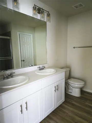 a bathroom with a sink and a toilet