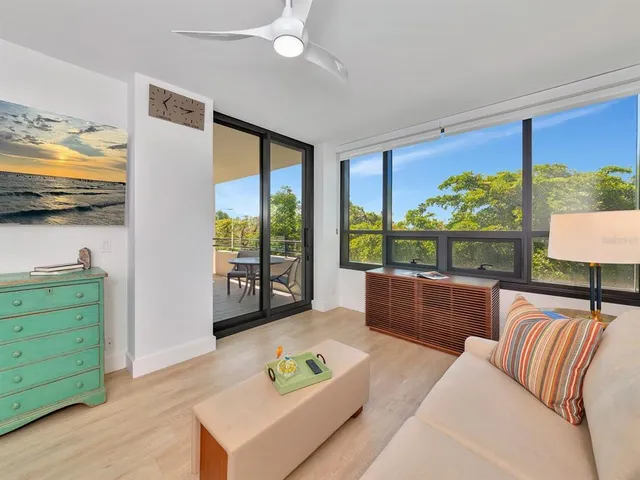 a view of a building with an outdoor space