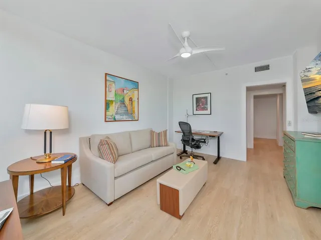 a outdoor dining space with furniture