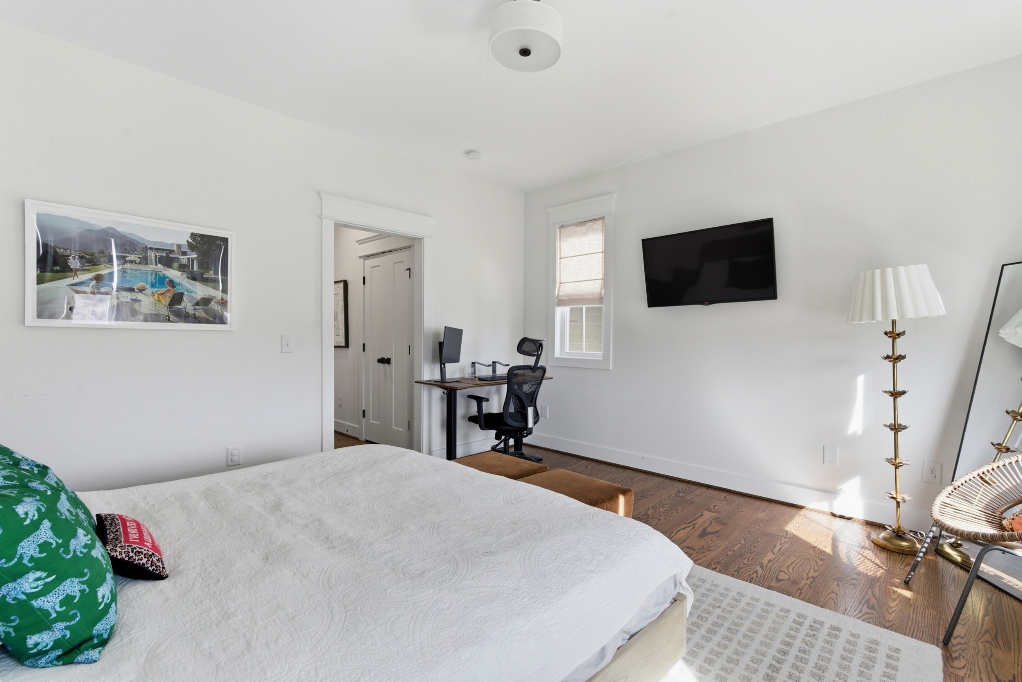 171 Rural Avenue Nashville, TN 37209 - Photo 30 of 43 a bedroom with a bed and a flat screen tv
