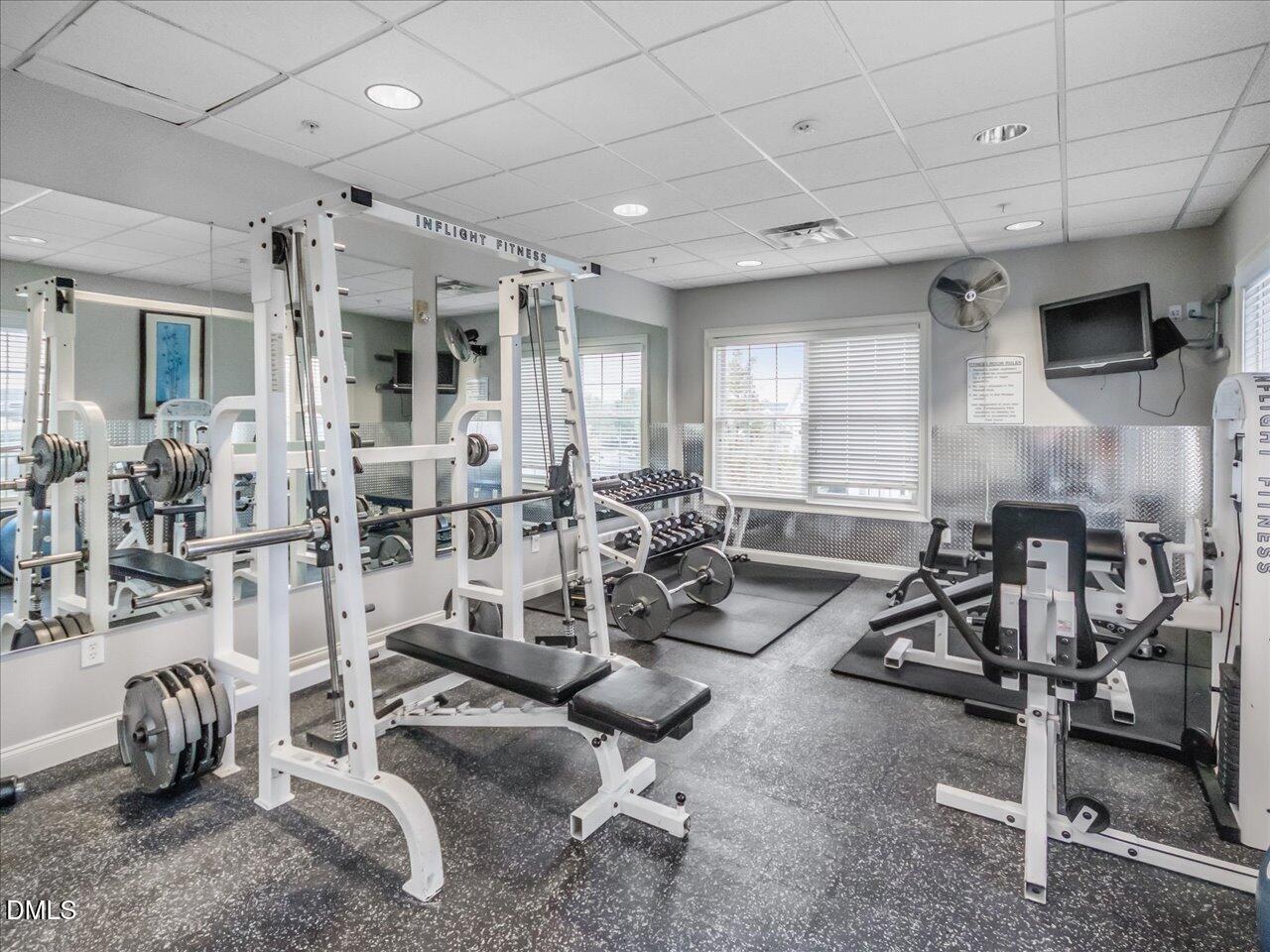 409 Provincial Street Raleigh, NC 27603 - Photo 39 of 44 a view of a room with gym equipment