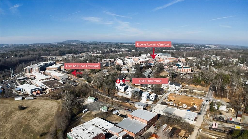 160 Railroad Street Canton, GA 30114 - Photo 4 of 35 an aerial view of a city