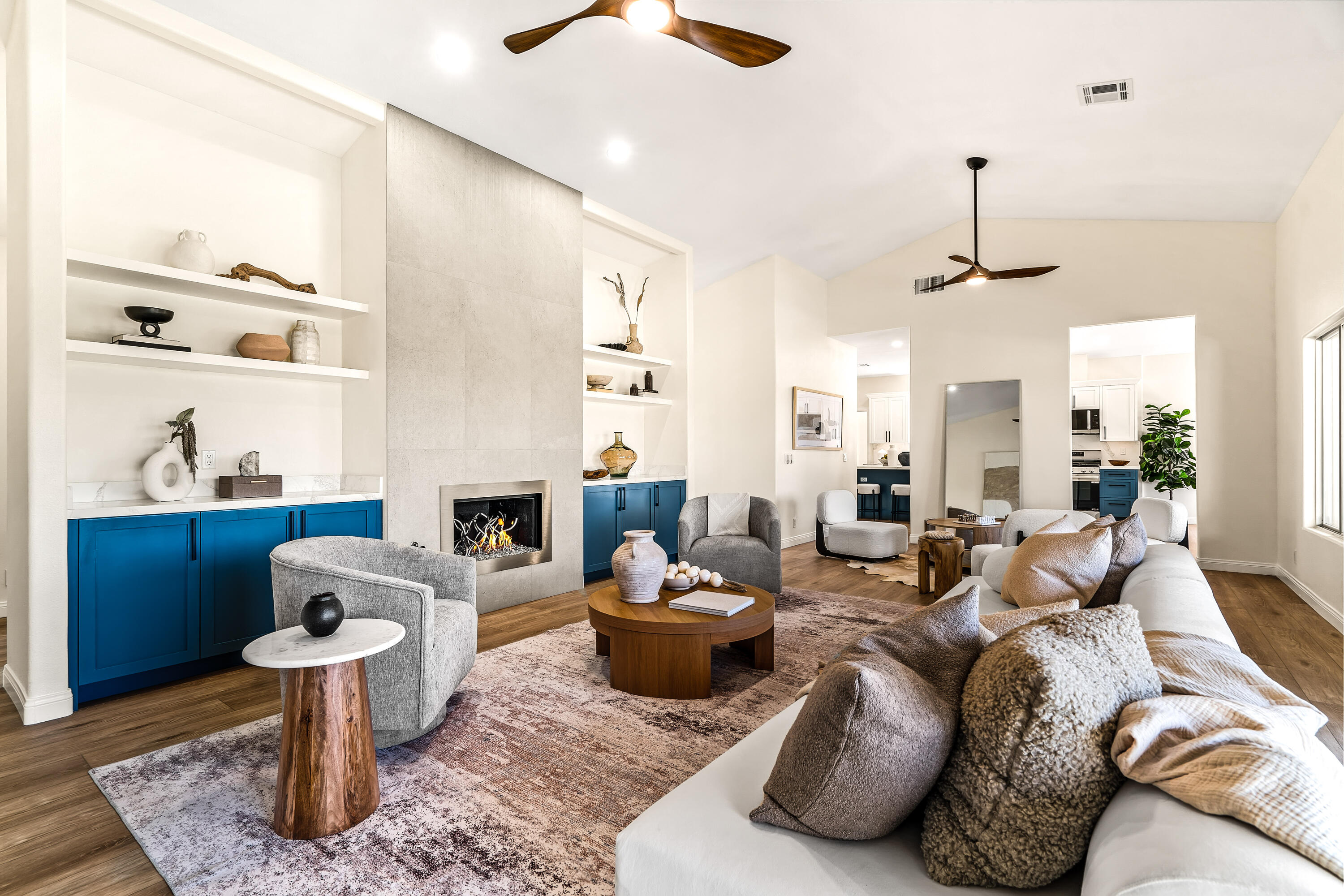 67980 Foothill Road Cathedral City, CA 92234 - Photo 13 of 60 a living room with furniture and a fireplace