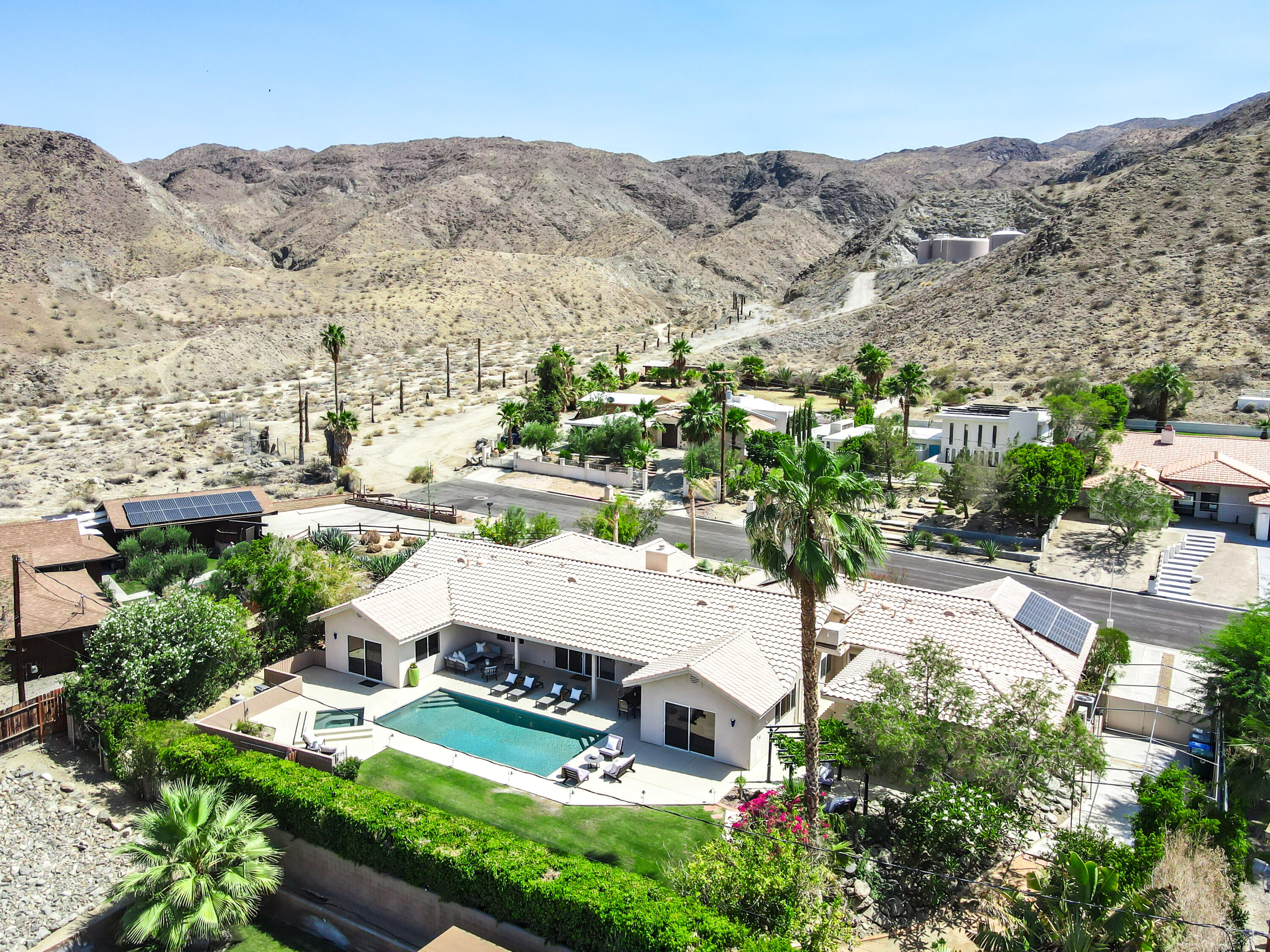 67980 Foothill Road Cathedral City, CA 92234 - Photo 3 of 60 an aerial view of residential house and sandy dunes