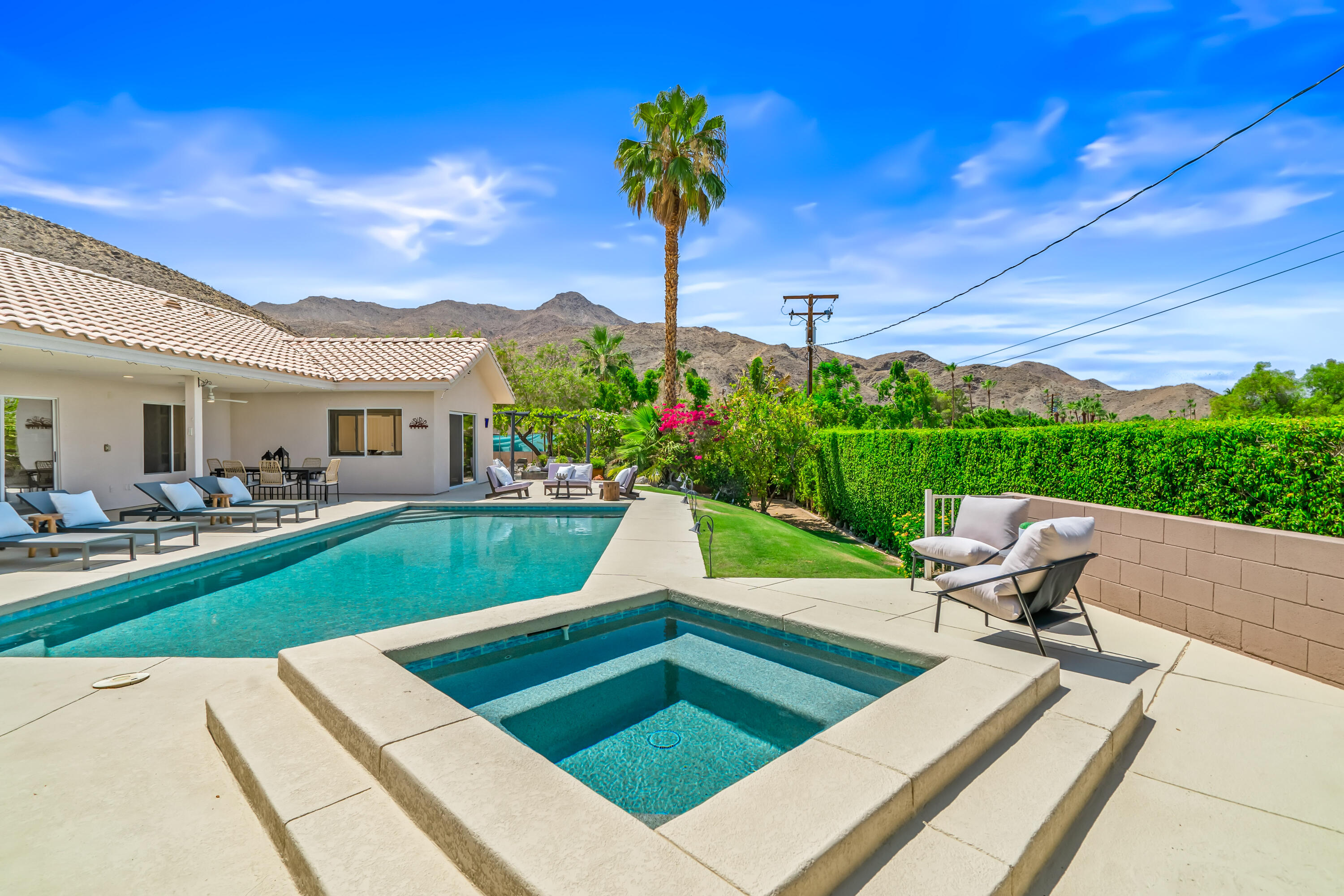 67980 Foothill Road Cathedral City, CA 92234 - Photo 57 of 60 a view of a patio with a table and chairs