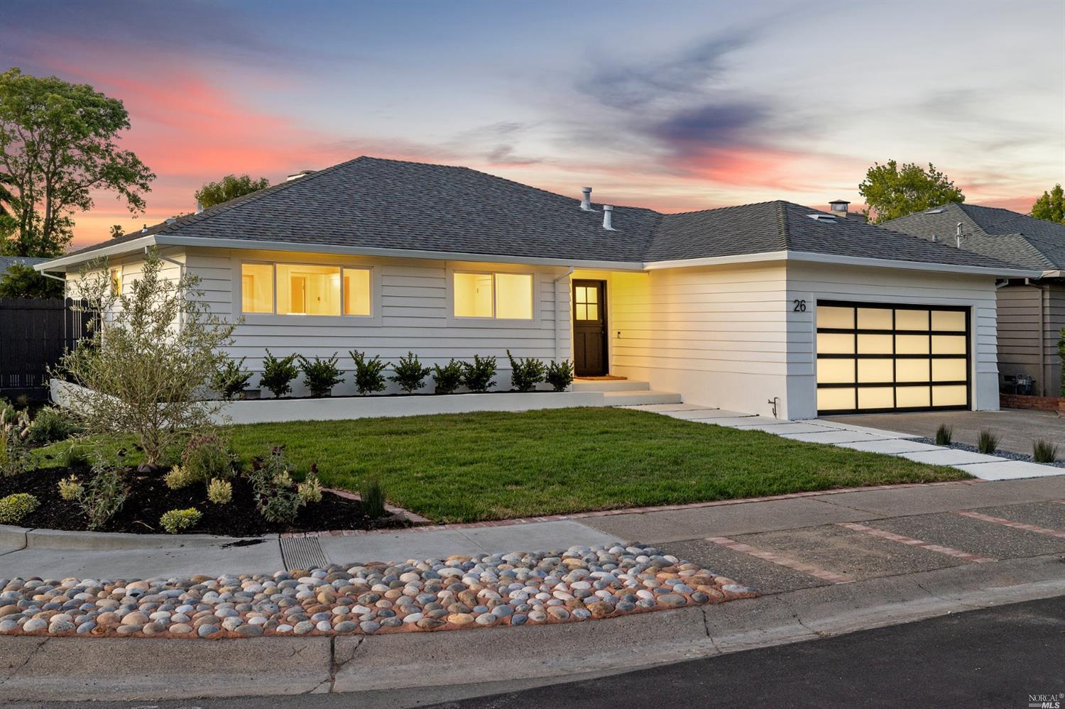 26 Spindrift Passage Corte Madera, CA 94925 - Photo 1 of 1 a front view of a house with a garden