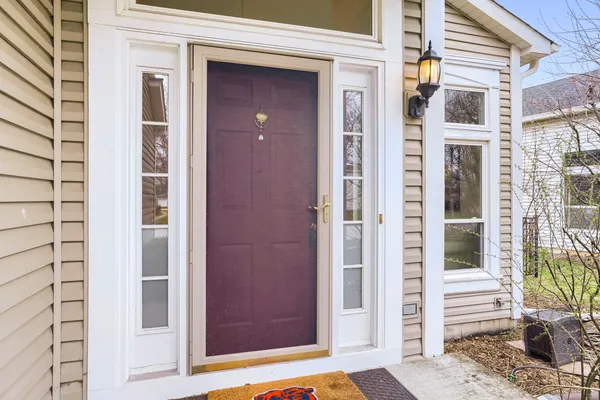 a view of front door of house
