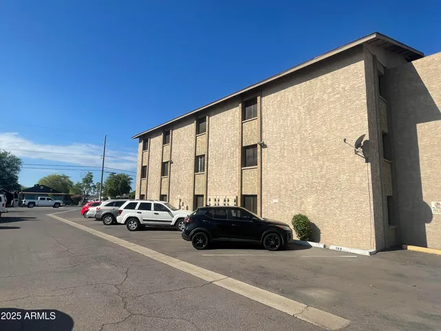 a car parked in front of a building