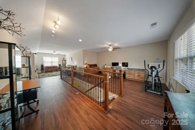 a view of a kitchen and dining room