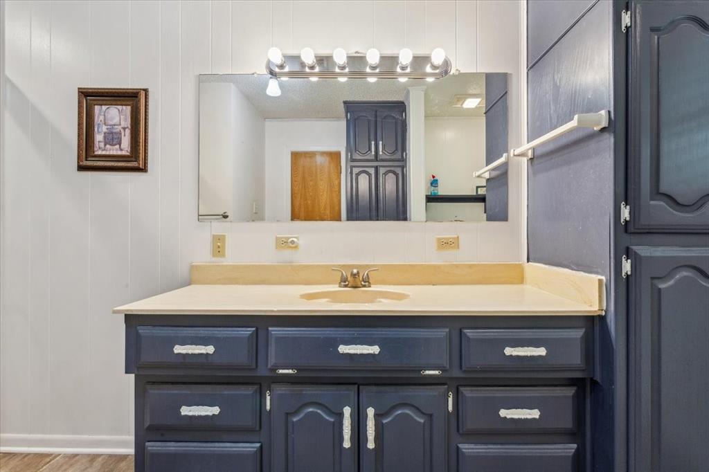 221 County Road 157 Riesel, TX 76682 - Photo 15 of 30 Bathroom with vanity and wood finished floors