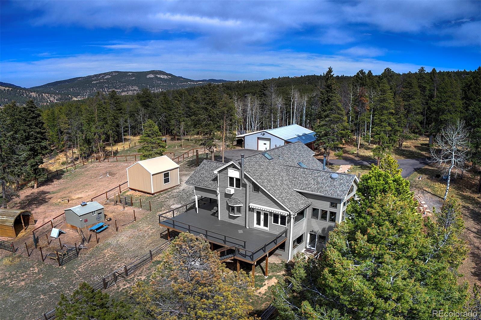 27987 Richmond Hill Road Conifer, CO 80433 - Photo 5 of 46 a view of a terrace with a garden