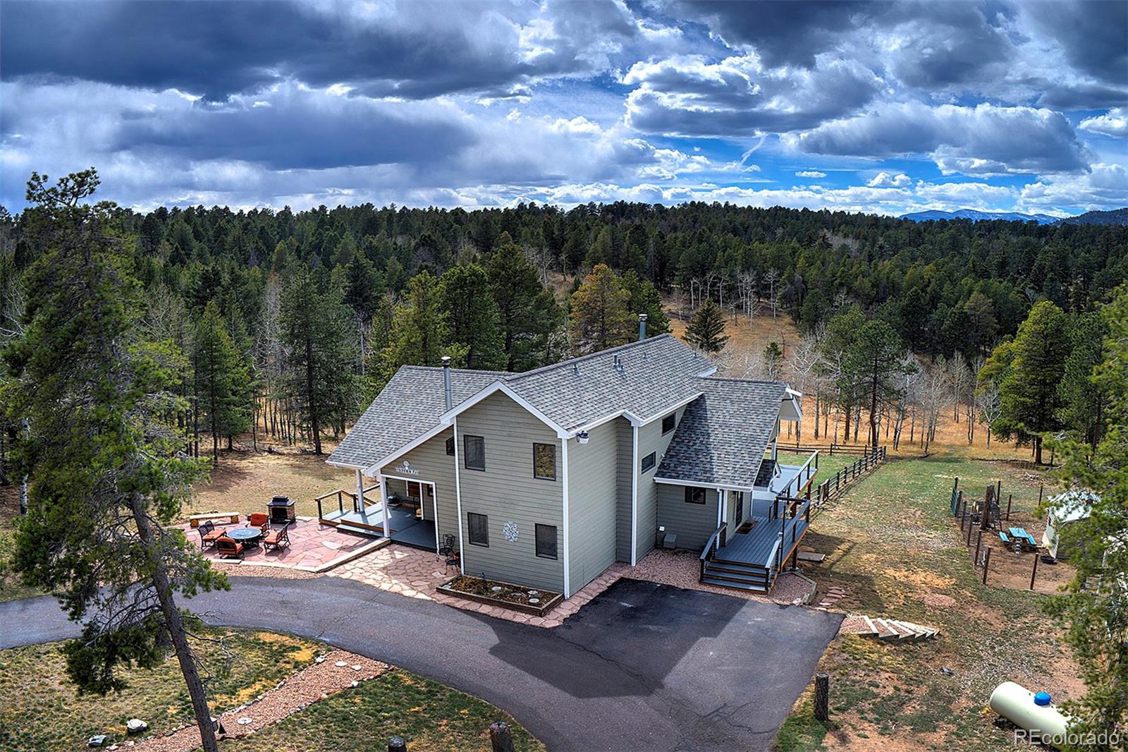 27987 Richmond Hill Road Conifer, CO 80433 - Photo 7 of 46 a view of house with outdoor space and garden