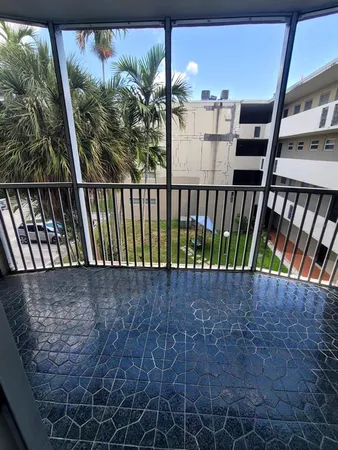 a view of a balcony