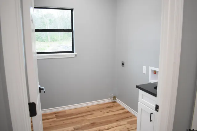 a bathroom with a window