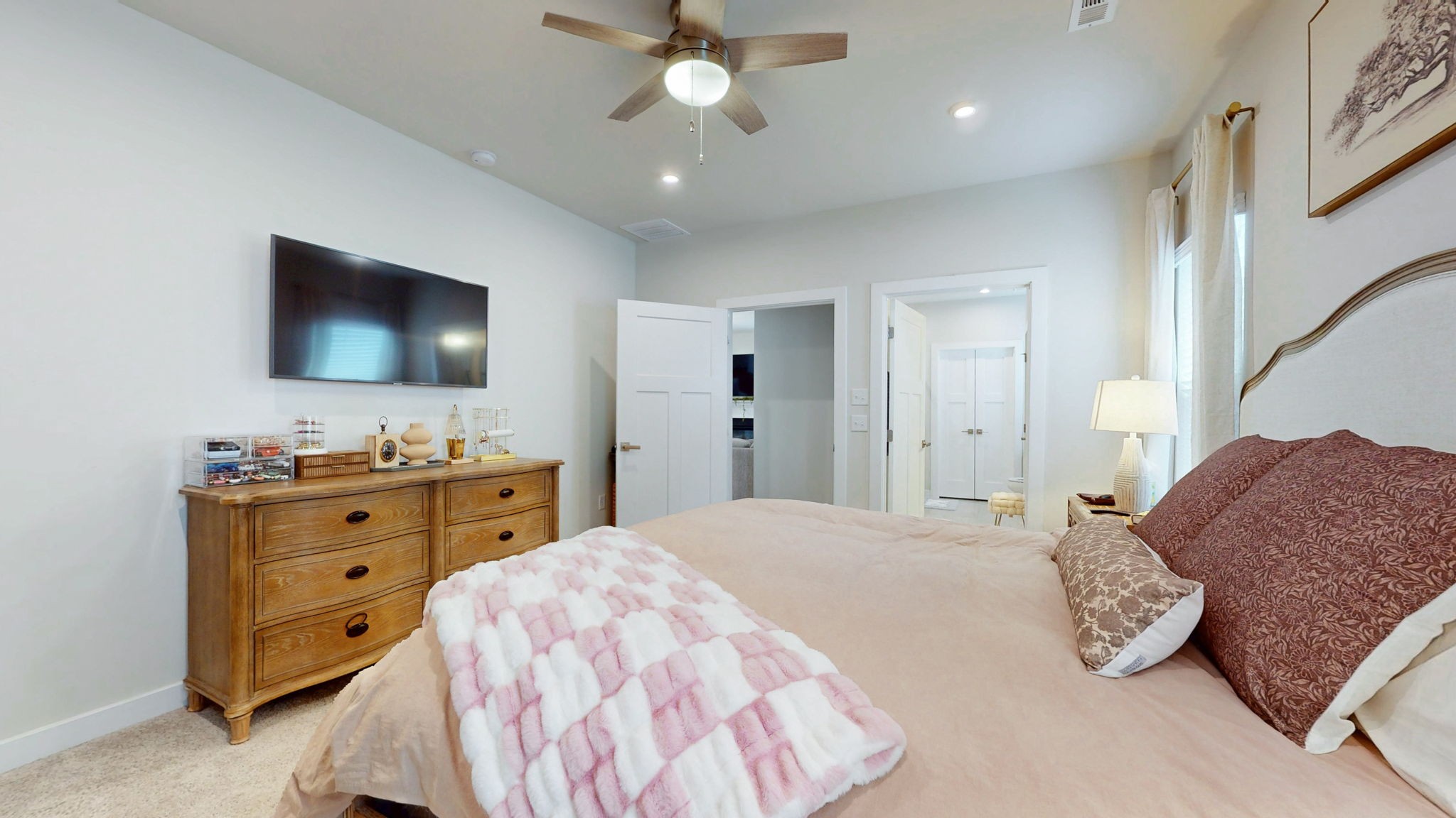 1547 Repton Road Smyrna, TN 37167 - Photo 14 of 47 a spacious bedroom with a bed and a flat screen tv