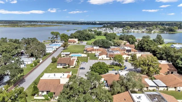 a view of a city with an ocean view