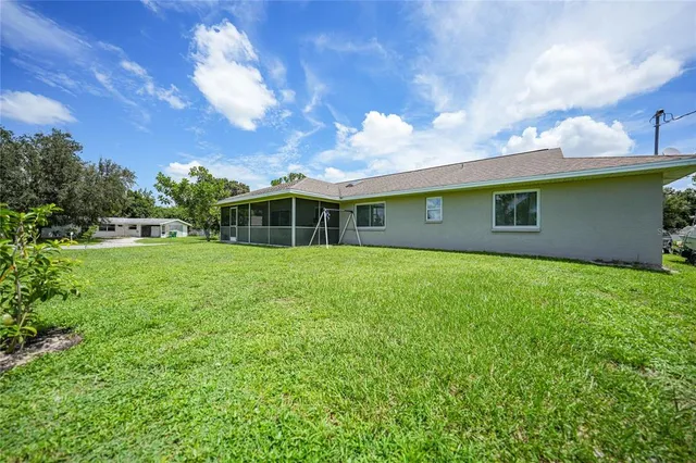 a house view with a garden space