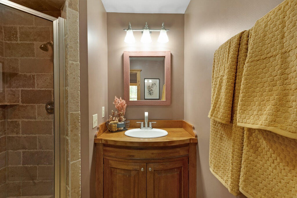 647 Omega Drive Spring City, TN 37381 - Photo 15 of 43 a bathroom with a sink and a mirror