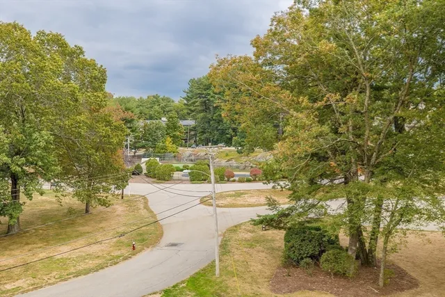 a view of a yard with an outdoor space