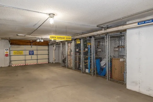 a view of a garage room