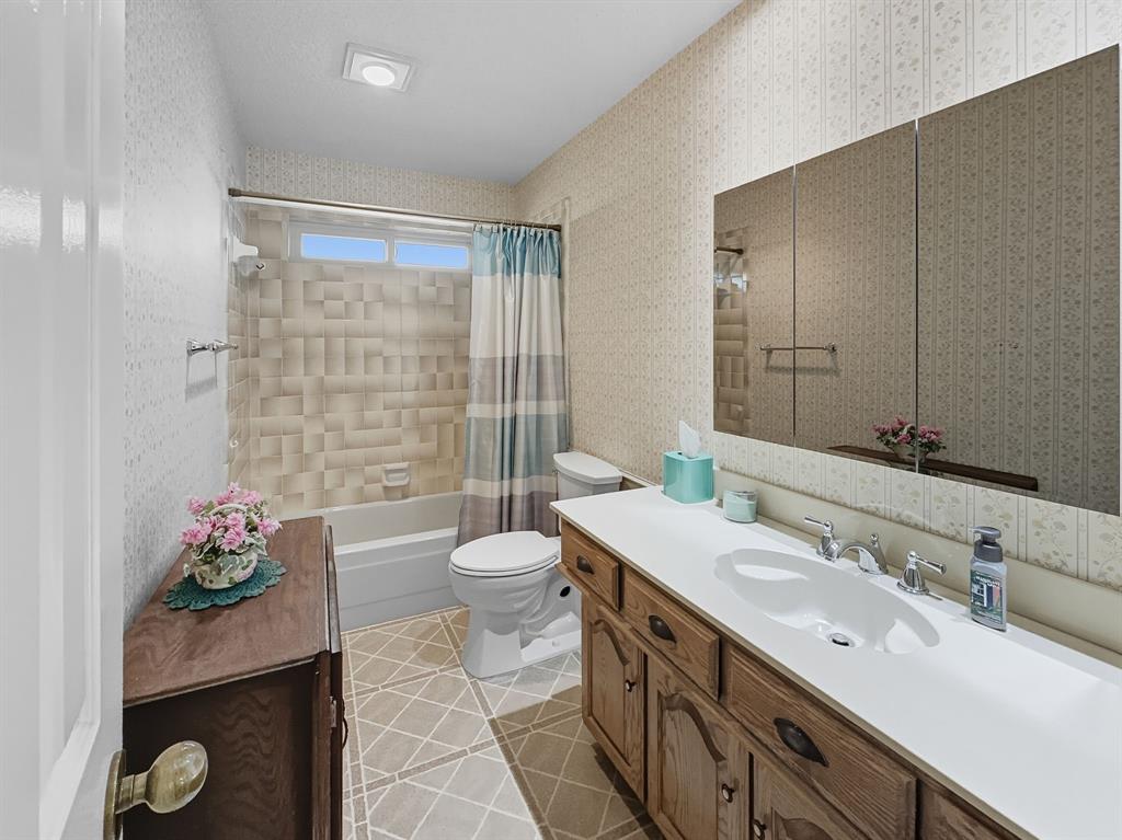 302 Apollo Road Garland, TX 75040 - Photo 17 of 38 a bathroom with a sink mirror and toilet