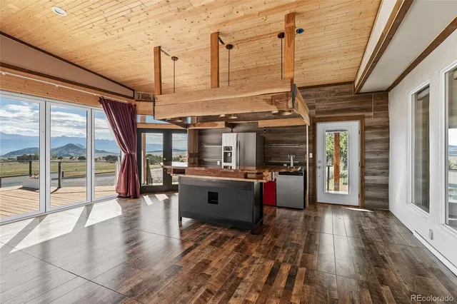 a view of a living room with furniture