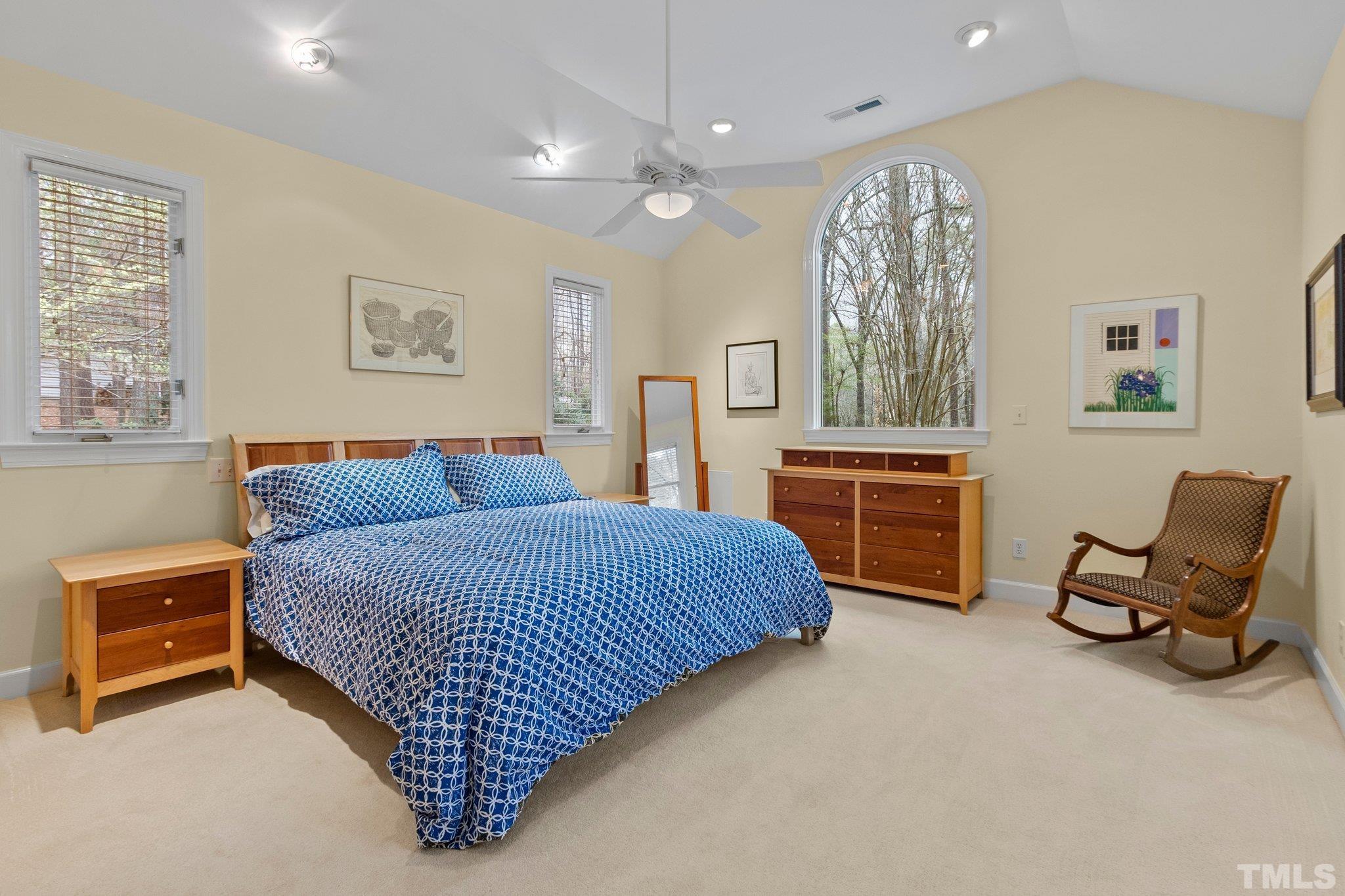 3518 Ridge Road Durham, NC 27705 - Photo 30 of 47 A single step leads into a quiet place separate from the rest of the home. Vaulted ceiling and treetop views enhances the sense of retreat.