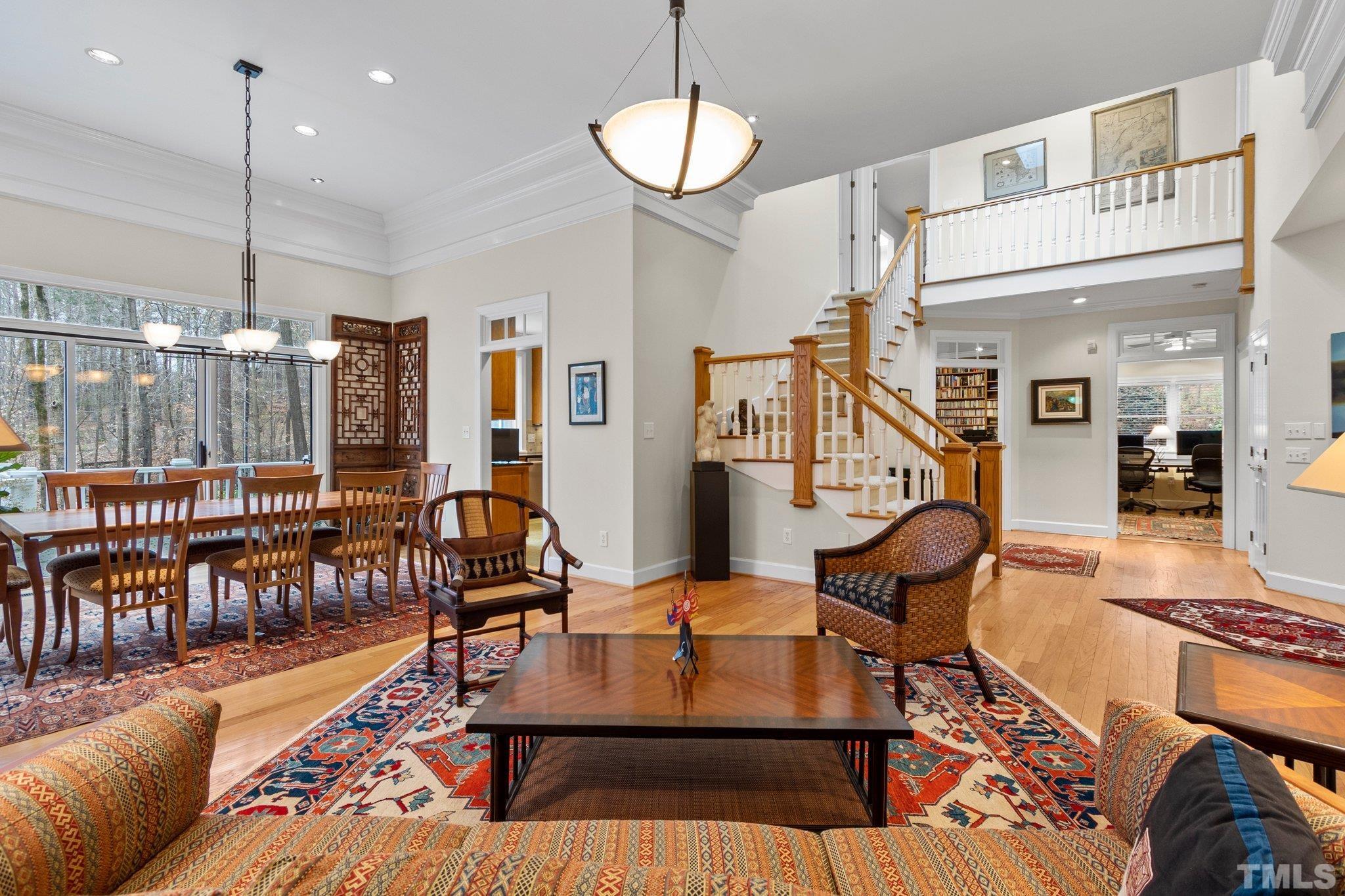 3518 Ridge Road Durham, NC 27705 - Photo 3 of 47 Open design with pretty staircase.