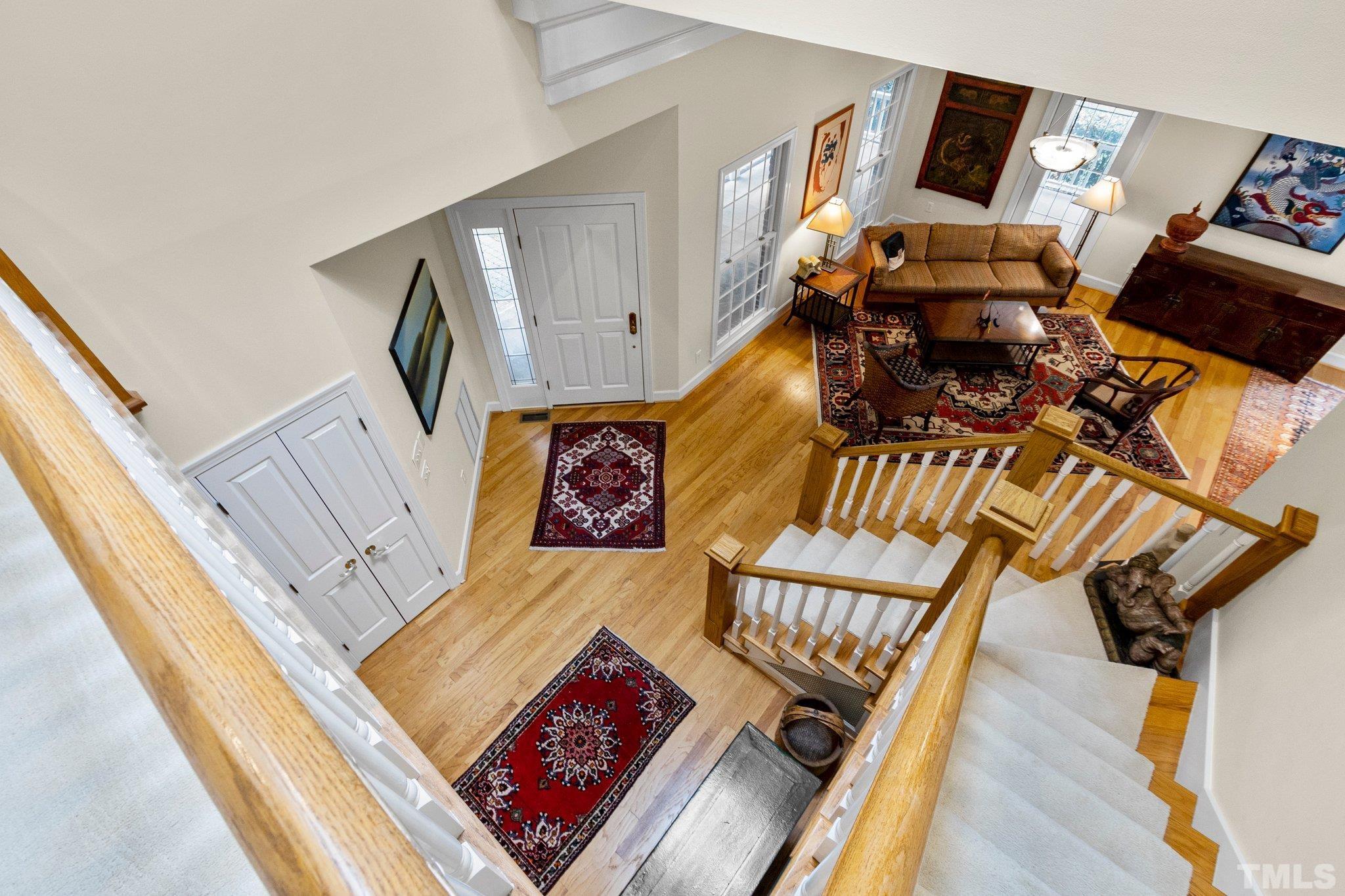 3518 Ridge Road Durham, NC 27705 - Photo 33 of 47 From second floor landing a look into the foyer.