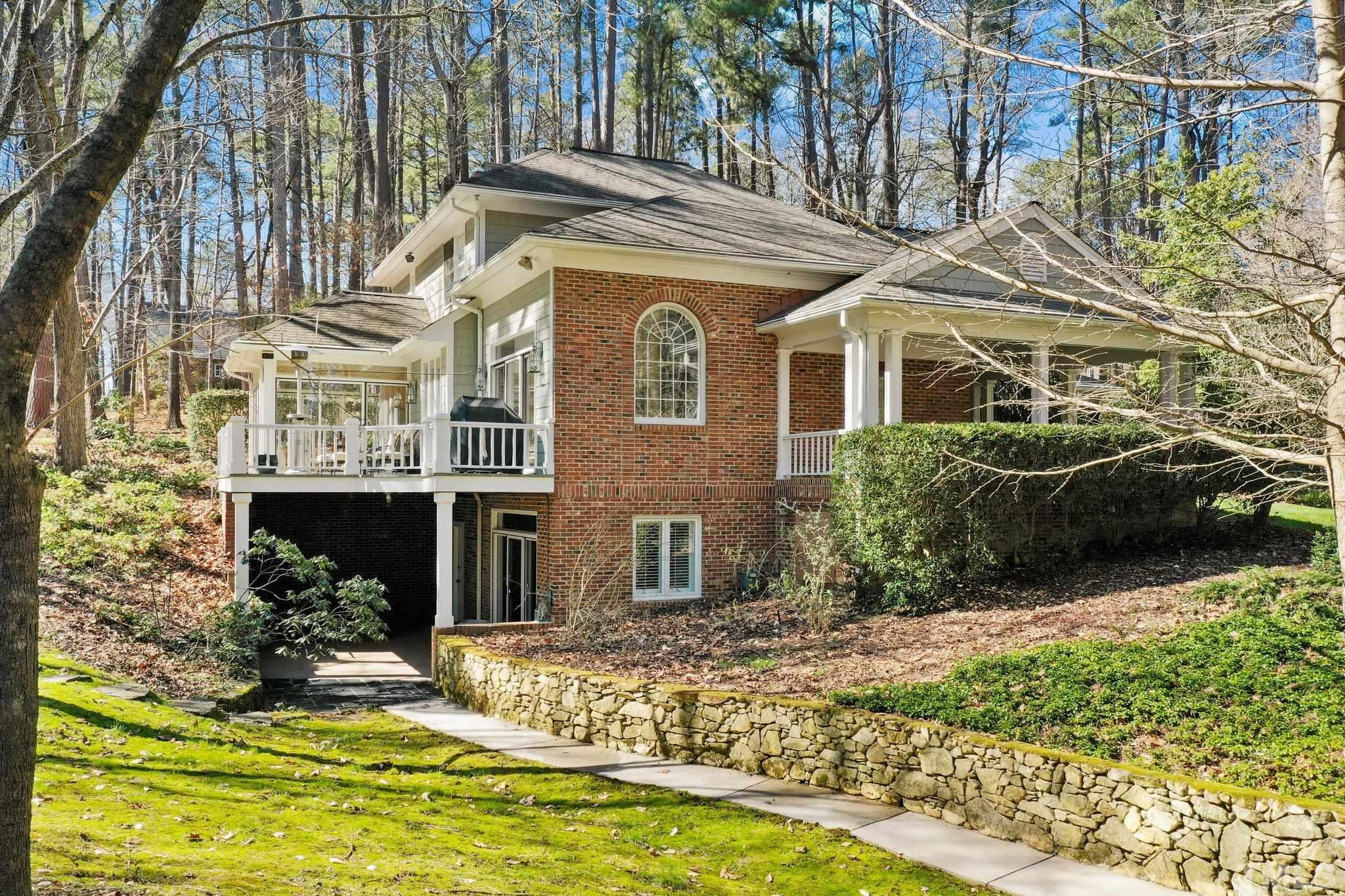 3518 Ridge Road Durham, NC 27705 - Photo 40 of 47 Pathway leads to the lower level play, work, exercise space and patio.