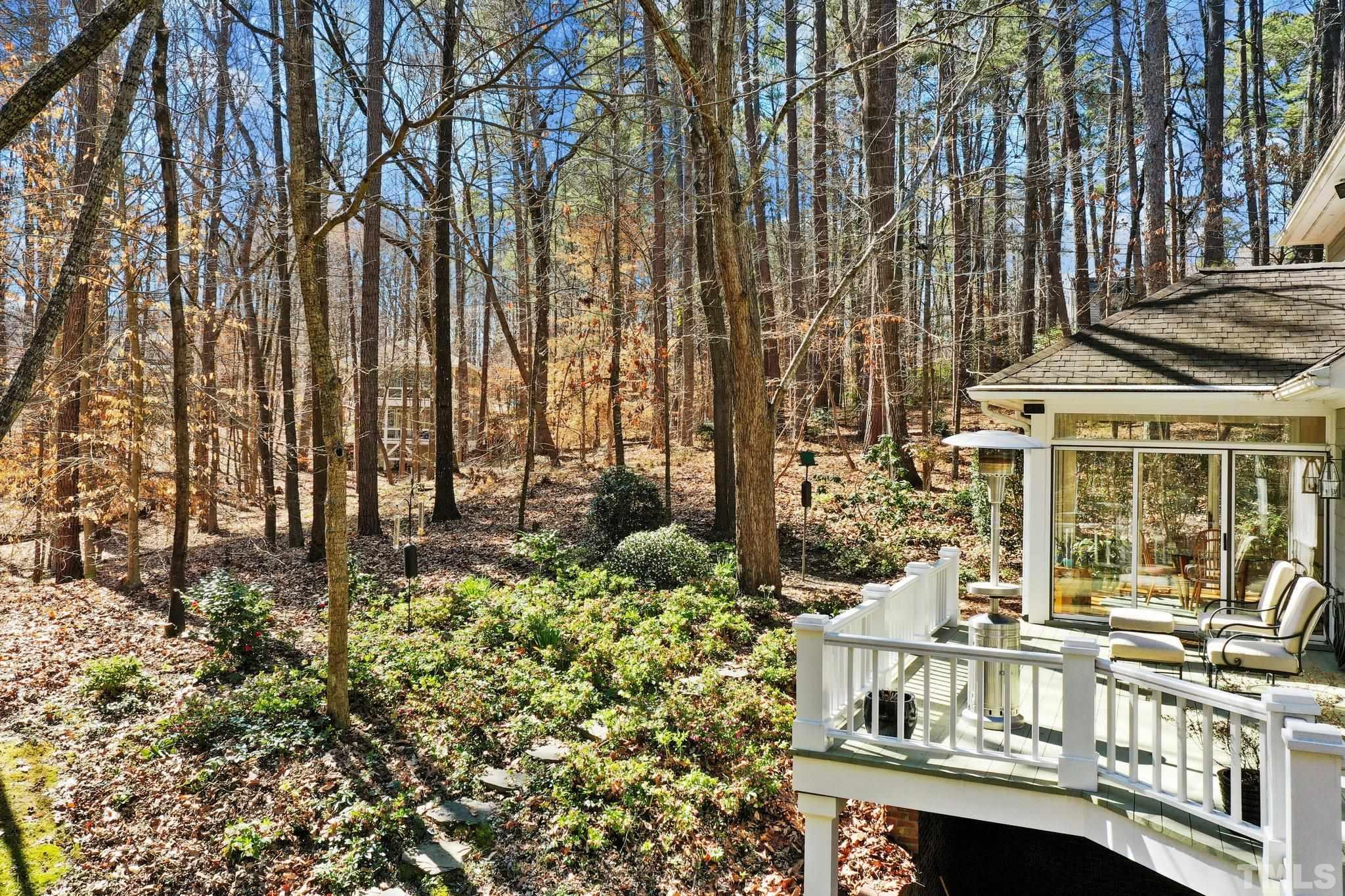 3518 Ridge Road Durham, NC 27705 - Photo 44 of 47 Relax on this lovely private deck and watch the trees come into bloom.